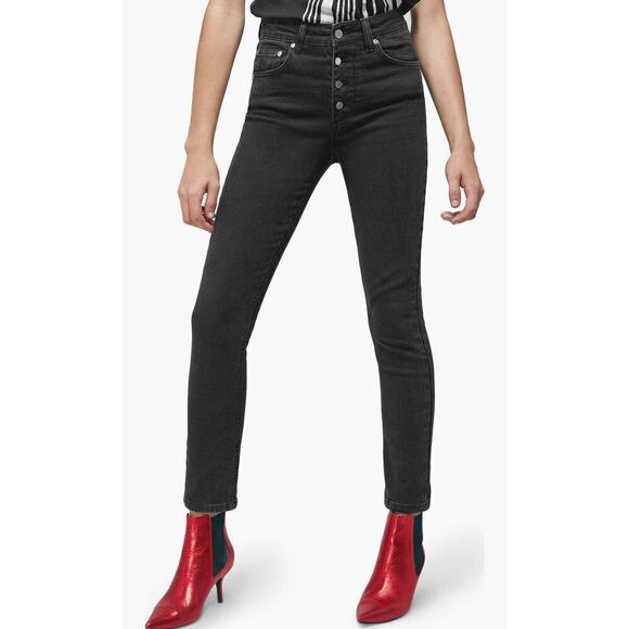 Anine Bing Frida Button Fly Skinny Jeans Size 29 - Picture 2 of 8